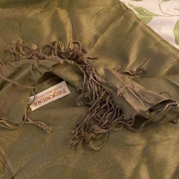 Pashmina Loden green -26x72 modem green - Picture 4 of 6